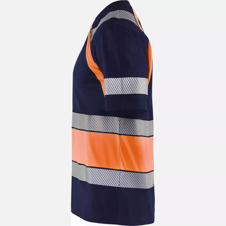 Blaklader 342110308853, High Vis T-Shirt, Marineblau/Orange, image 3, gallery thumbnail