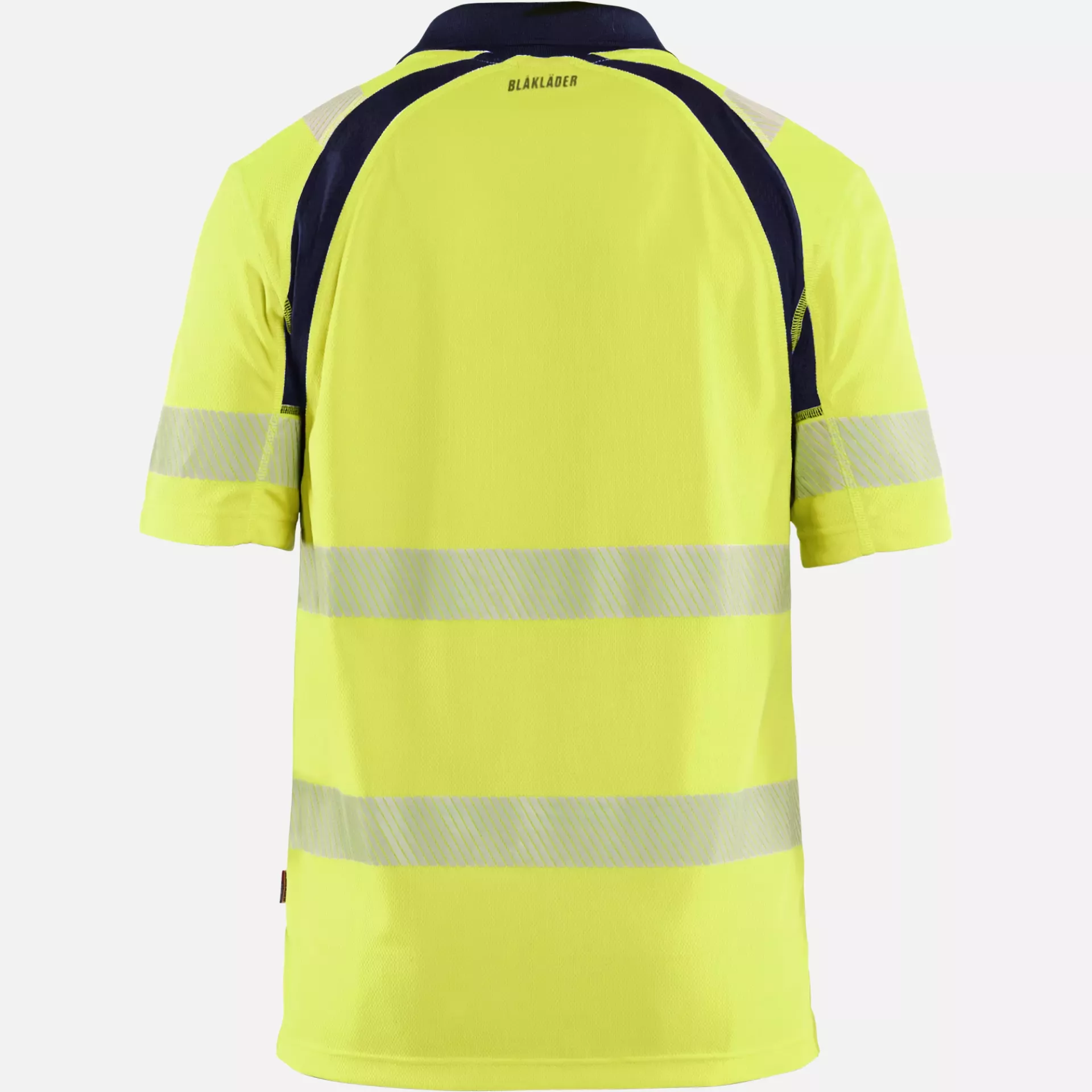 Blaklader 359510133389, High Vis UV Protection Polo Shirt, Yellow/Navy Blue, image 4