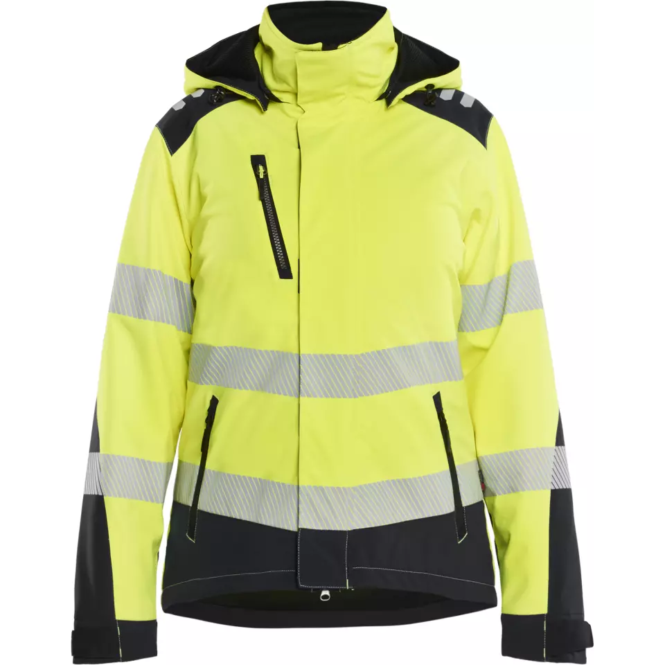 Blaklader 440125133399, High Vis Women's Lightweight Lined Softshell Winter Jacket, Yellow/Black