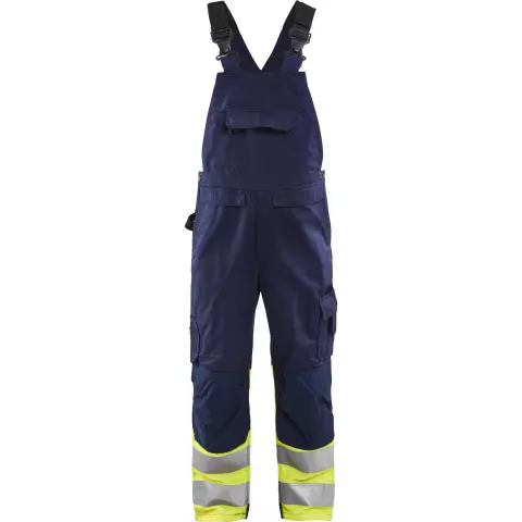 Blaklader High Vis Bib and Brace, Navy/ Yellow