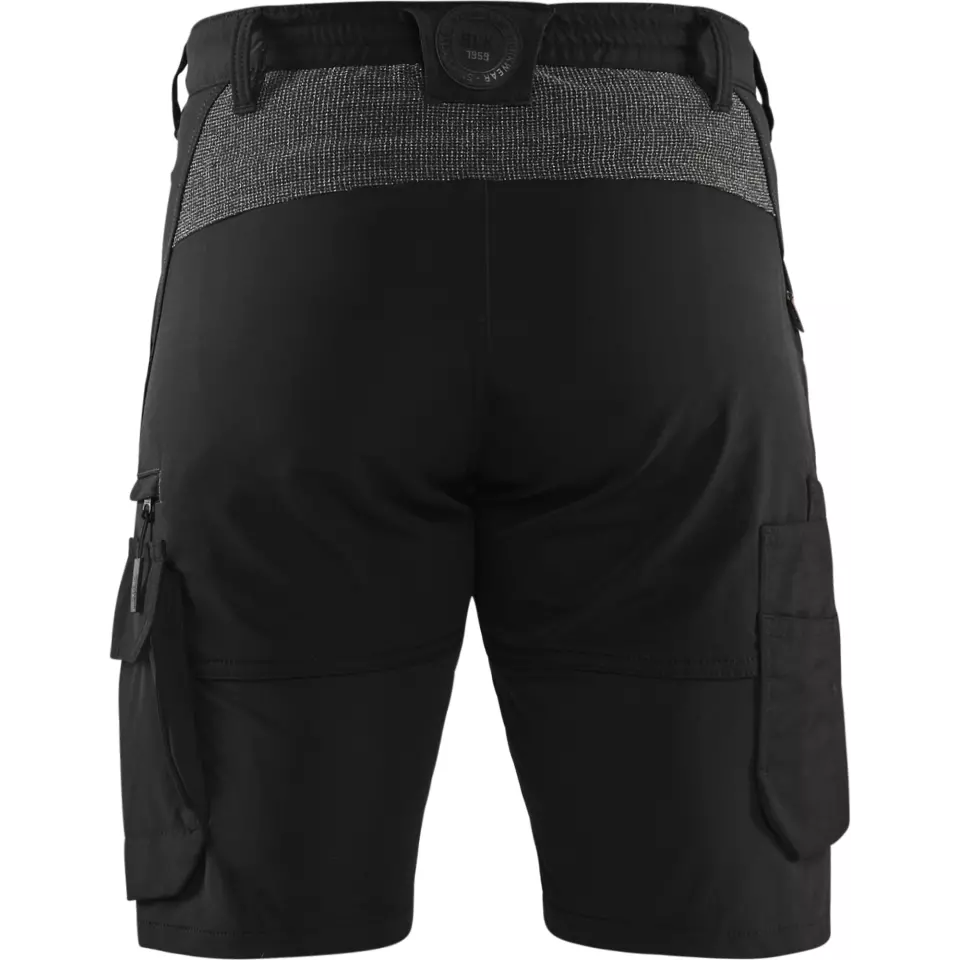 Blaklader 142316459998, 4-Way Stretch Service Shorts, Black/Dark Grey, image 4, gallery thumbnail
