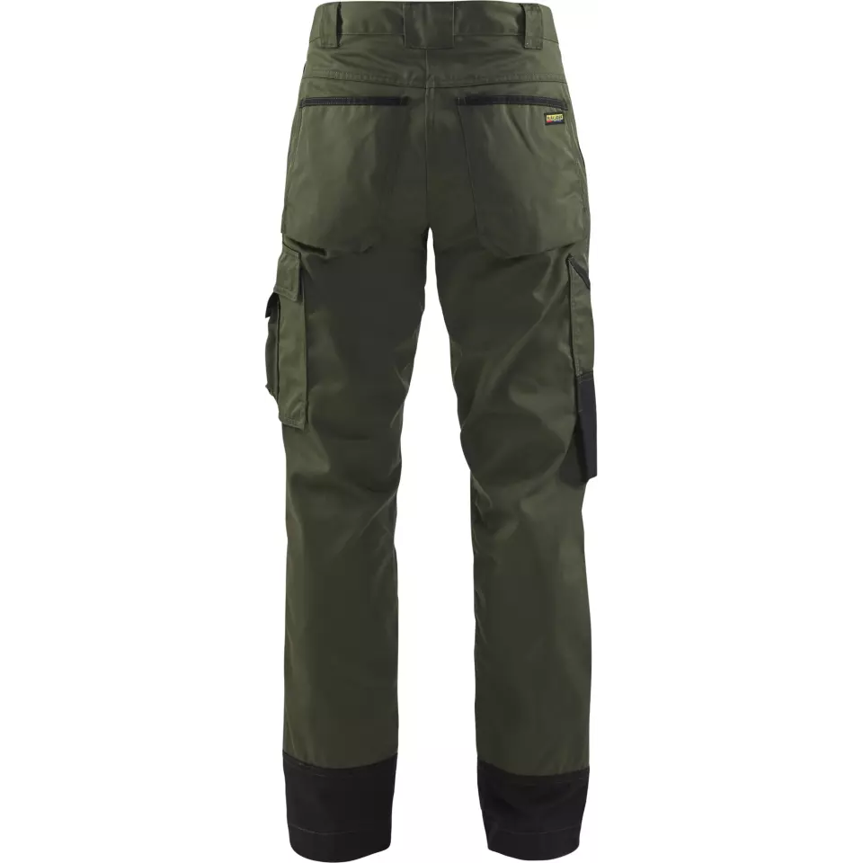 Blaklader 715418354699, Women's Garden Work Trousers, Army Green/Black, image 3, gallery thumbnail