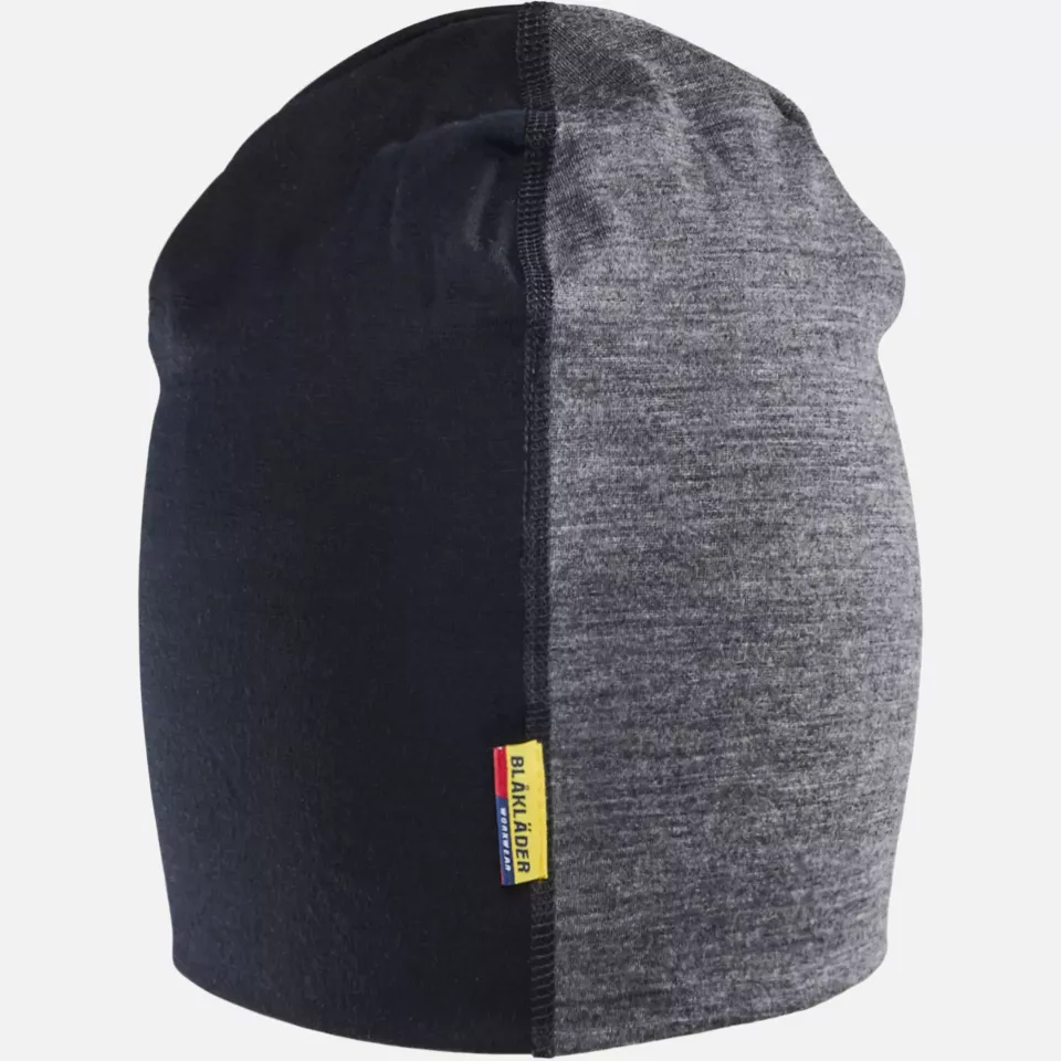 Blaklader 203517349699, Merino Wool Beanie, Medium Grey/Black, image 4, gallery thumbnail
