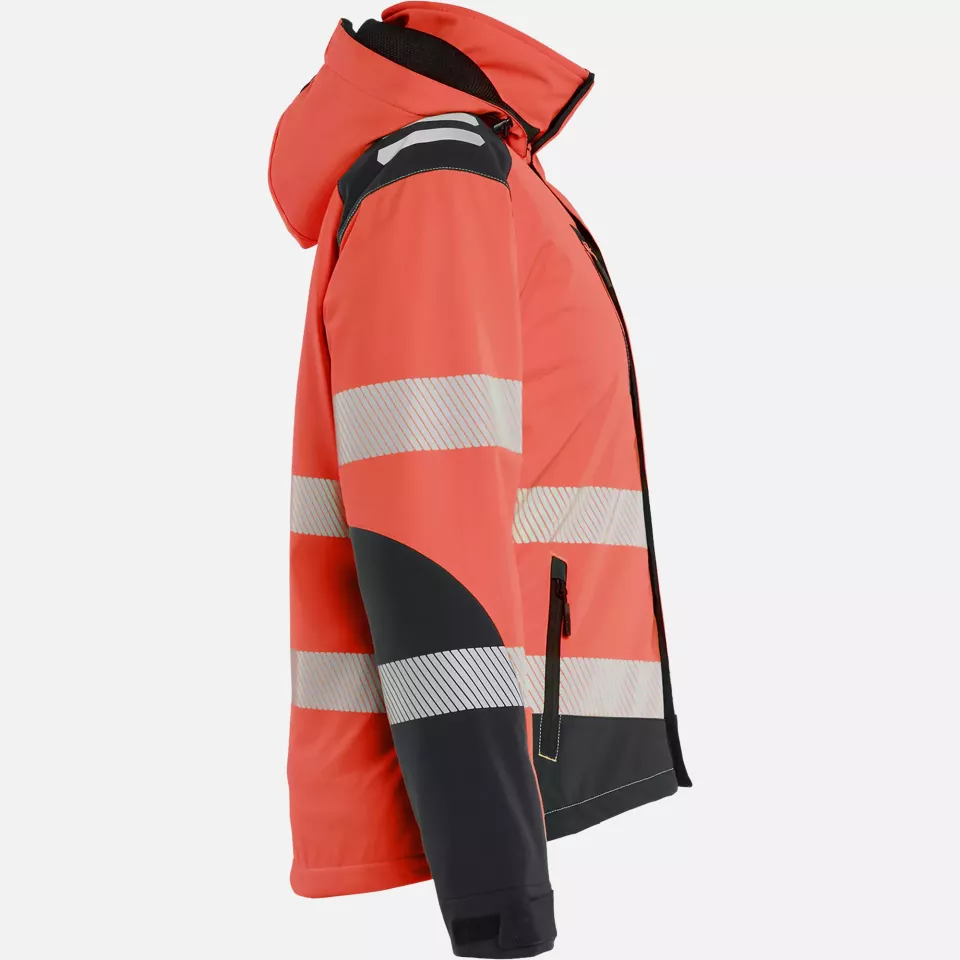 Blaklader 440125135599, High Vis Ladies Lined Lightweight Softshell Winter Jacket, Red/Black, image 2, gallery thumbnail