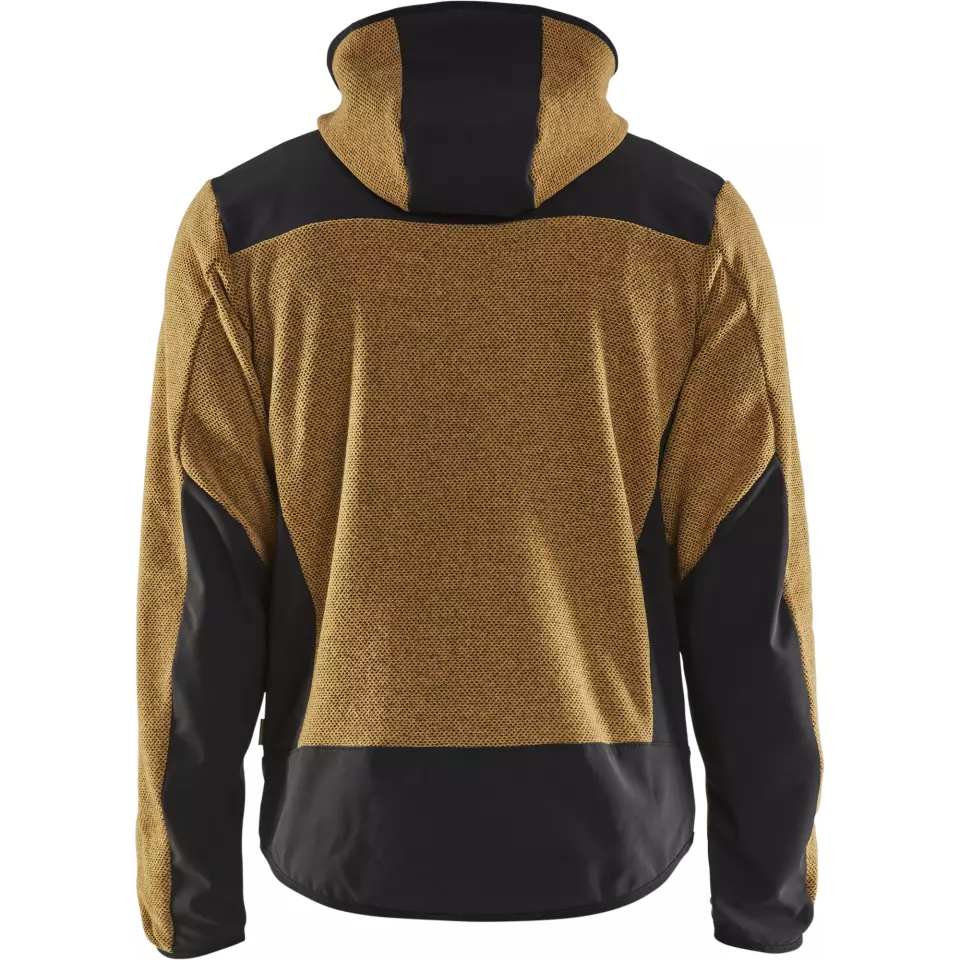 Blåkläder 594025363799, Softshell Knitted Jacket, Honey Gold/Black, image 4, gallery thumbnail