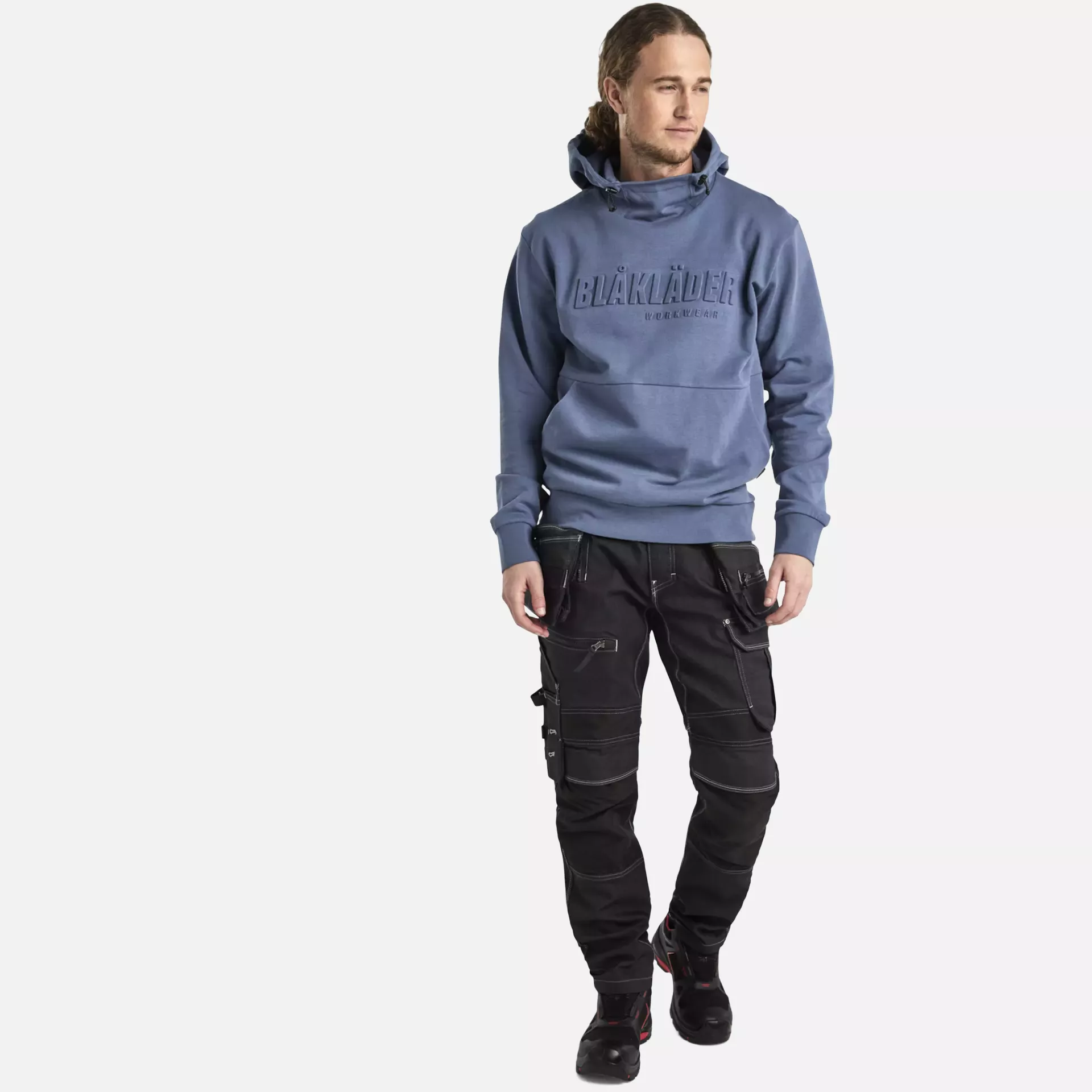 Blaklader 353011588209, 3D Kapuzen Sweatshirt, Taubenblau, image 5