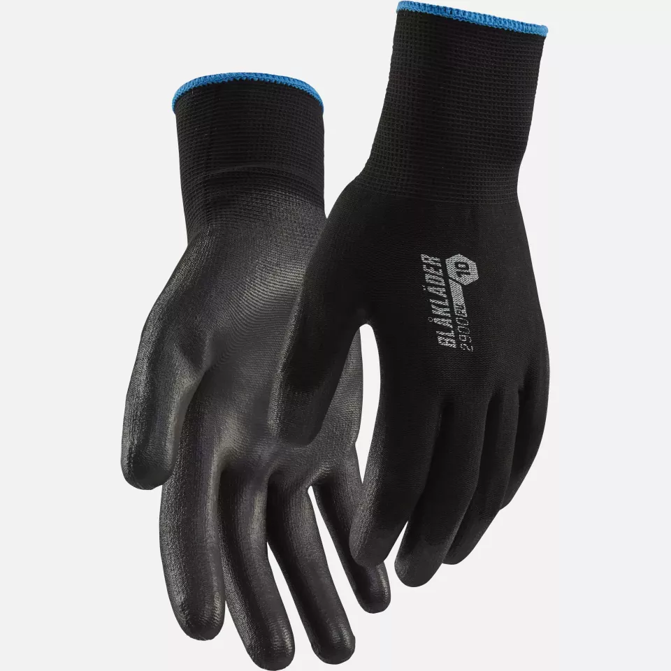 Blaklader 290014539900, PU Dipped Work Glove, Black, image 1, gallery thumbnail