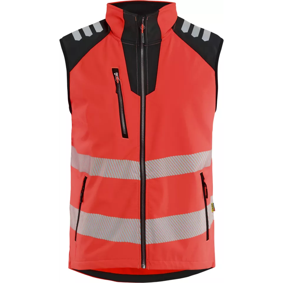 Blaklader 309125135599, Hi-Vis Softshell Vest, High Vis Red/Black, image 1, gallery thumbnail