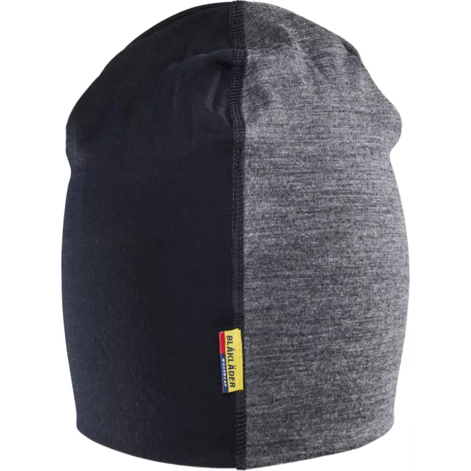 Blåkläder 203517349699, Merino Wool Beanie, Medium Grey/Black, image 4, gallery thumbnail