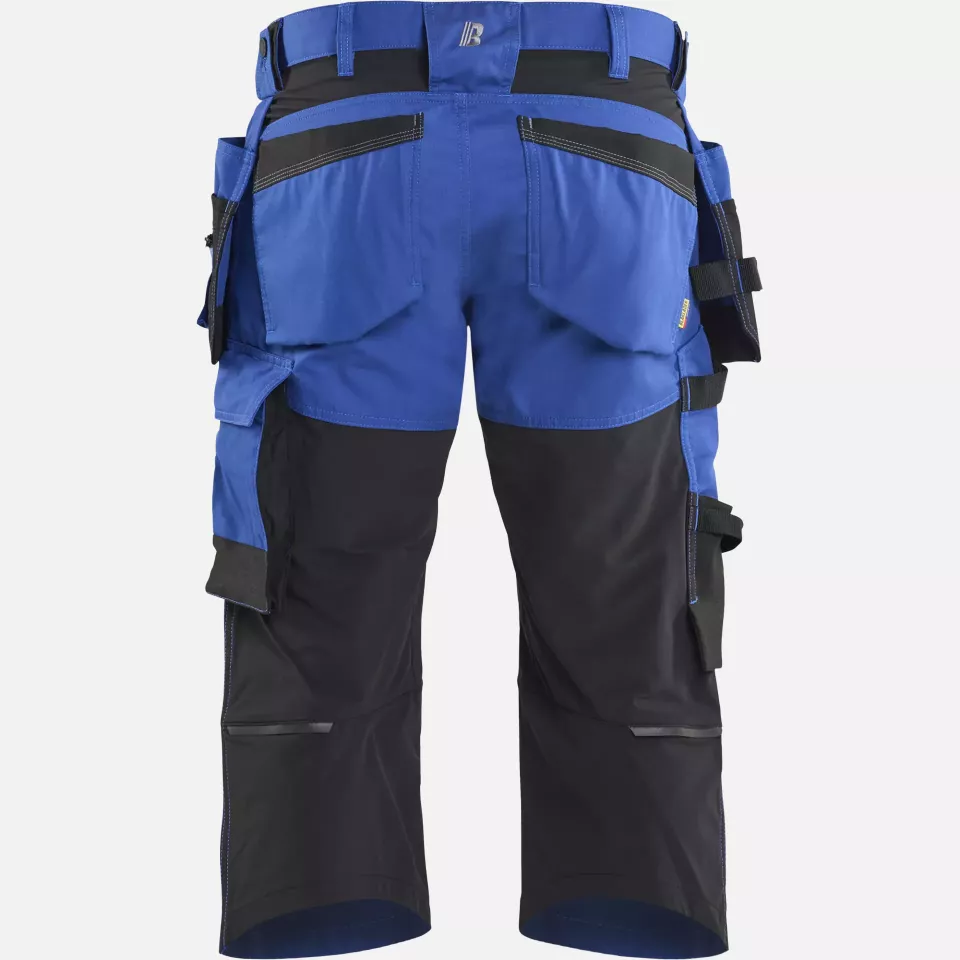 Blaklader 175418328599, Stretch Craftsman Pirate Shorts, Cornflower Blue/Black, image 4, gallery thumbnail