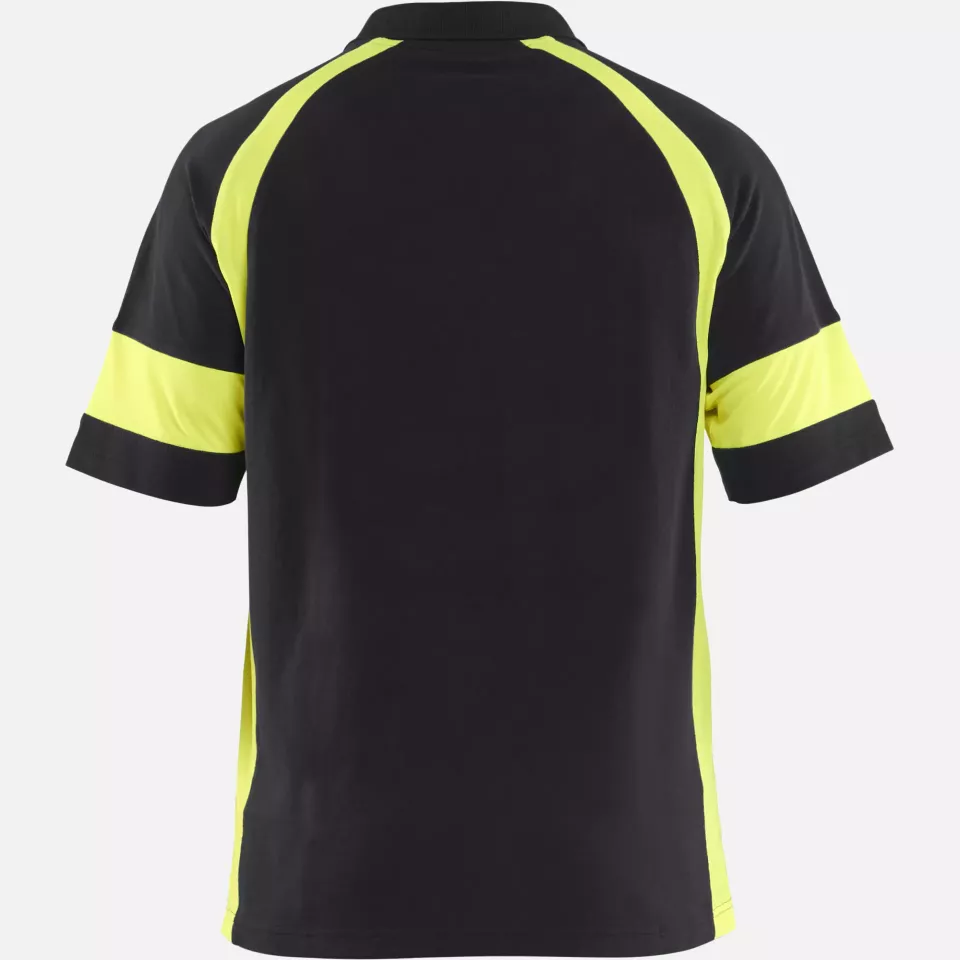 Blaklader 352810509933, High Vis Polo Shirt, Black/Yellow, image 4, gallery thumbnail
