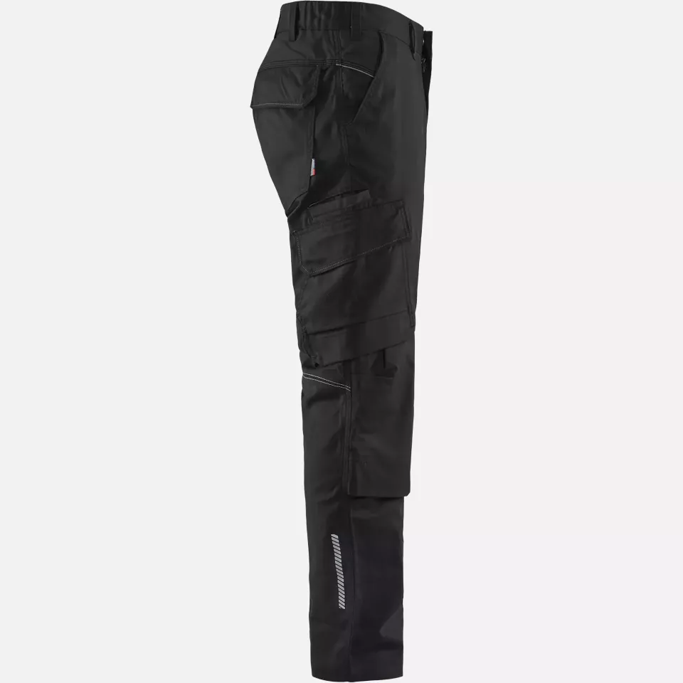 Blaklader 144818329900, Industrie Stretch Arbeitshose mit Kniepolstertaschen, Schwarz, image 2, gallery thumbnail