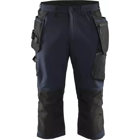 Blaklader 4-Way Stretch Craftsman Pirate Trousers, Dark Navy/Black
