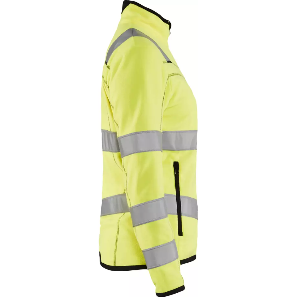 Blaklader 496610103300, High Vis Ladies Microfleece Jacket, Yellow, image 2, gallery thumbnail