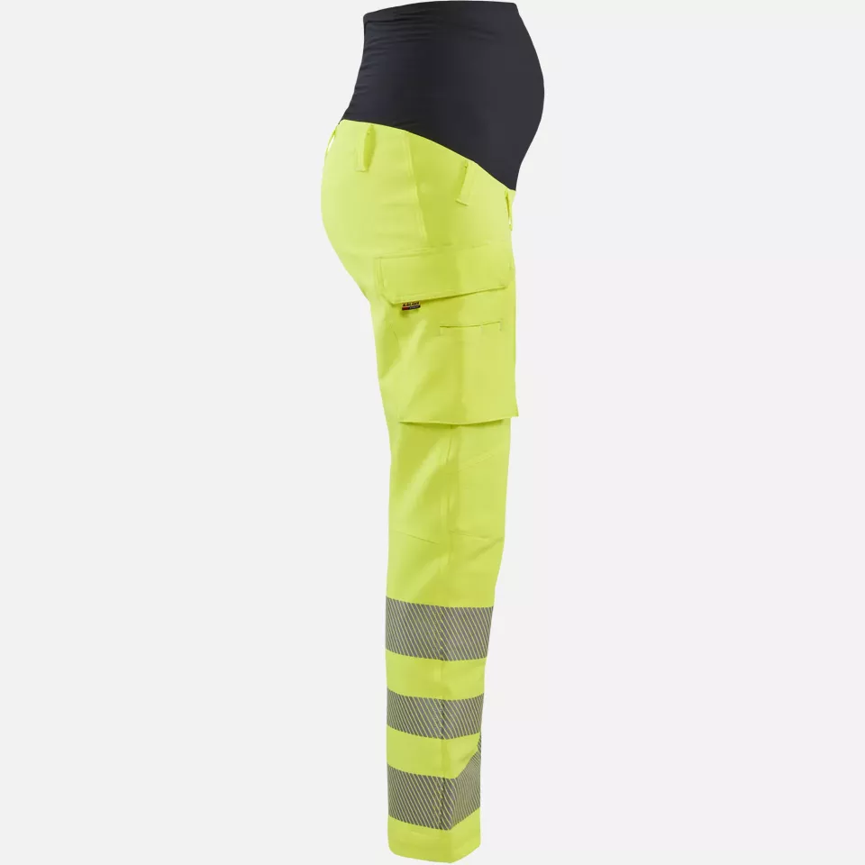 Blaklader 710016423399, High Vis 4-Way Stretch Maternity Trousers, Yellow/Black, image 2, gallery thumbnail