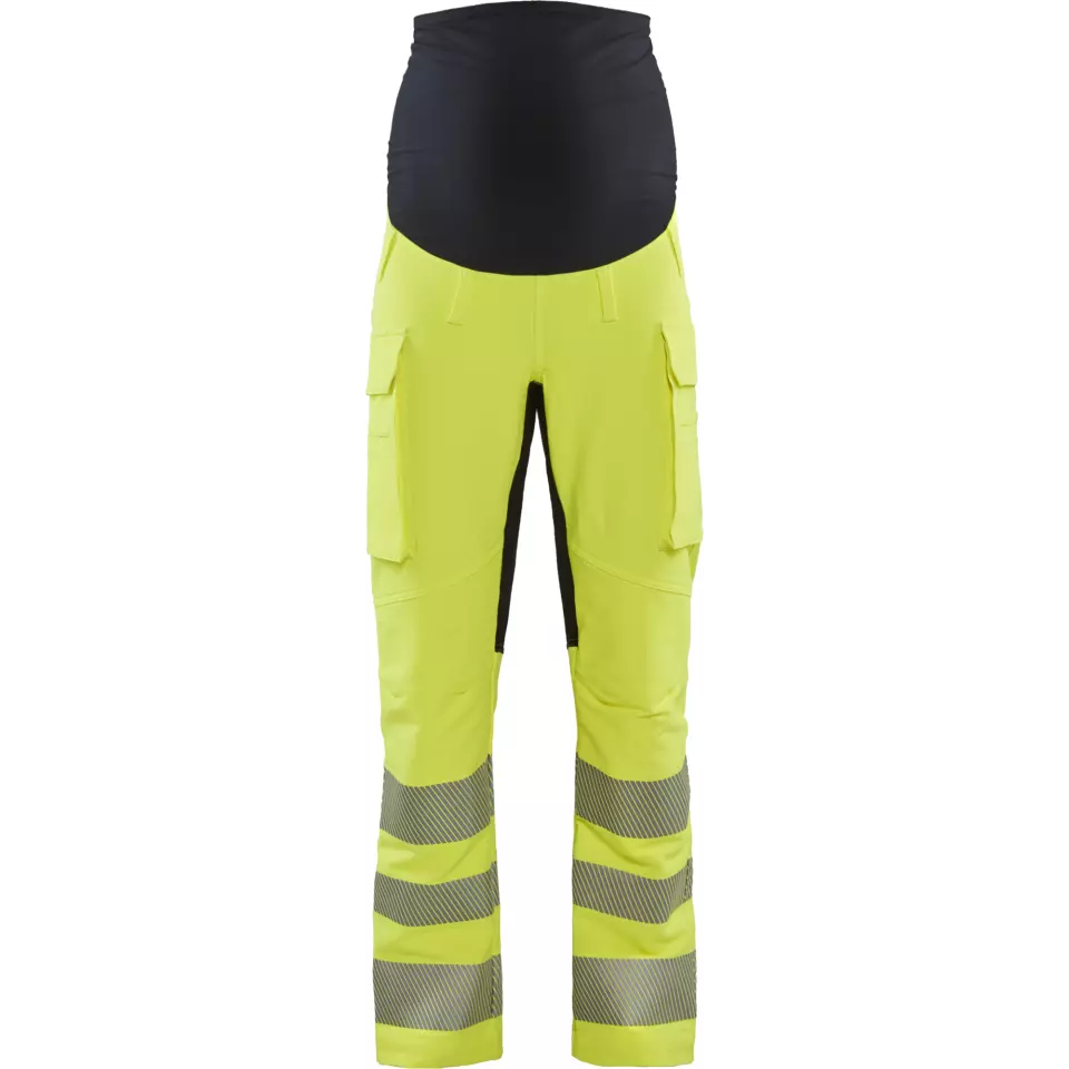 Blåkläder 710016423399, High Vis 4-Way Stretch Maternity Trousers, Yellow/Black, image 1, gallery thumbnail