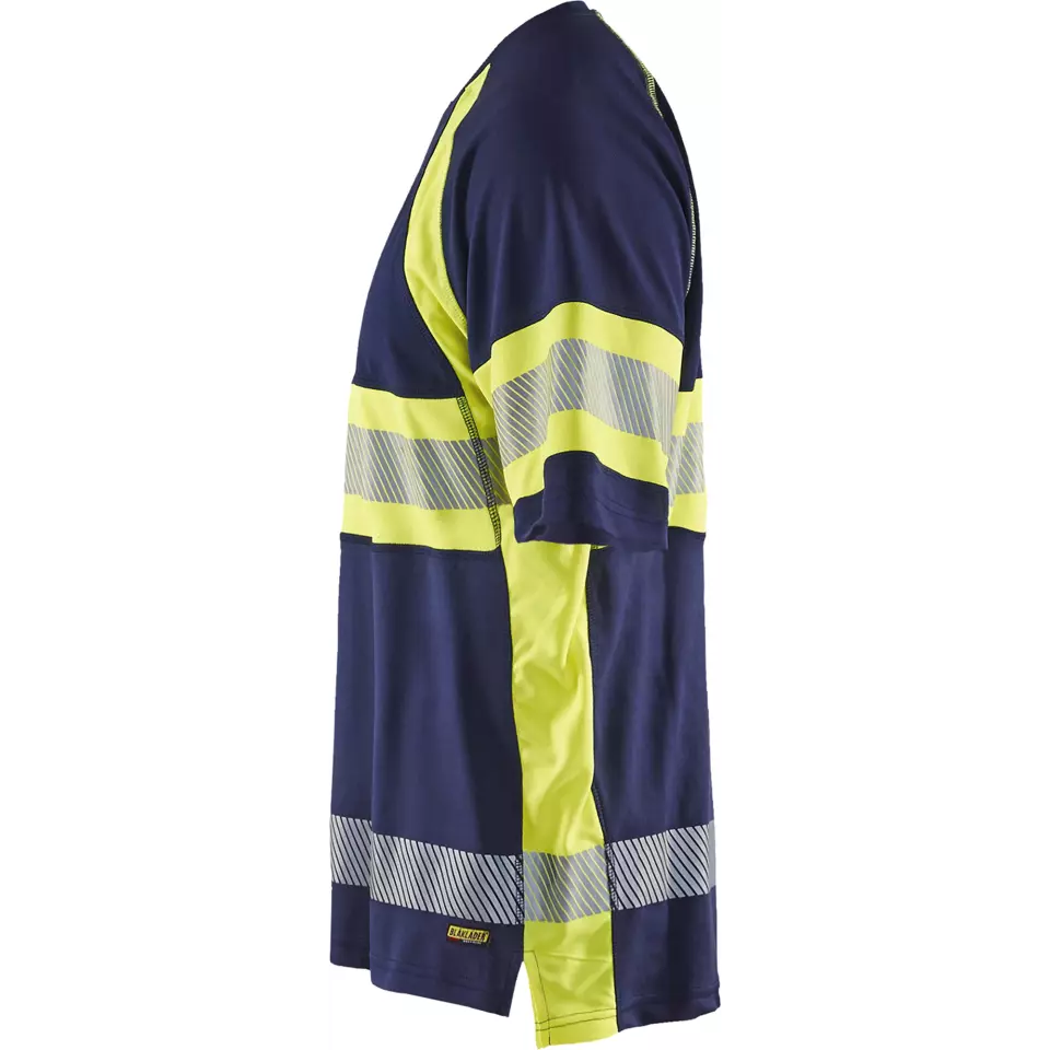 Blaklader 333710518933, High Vis UV Protection T-Shirt, Navy Blue/ Yellow, image 3, gallery thumbnail