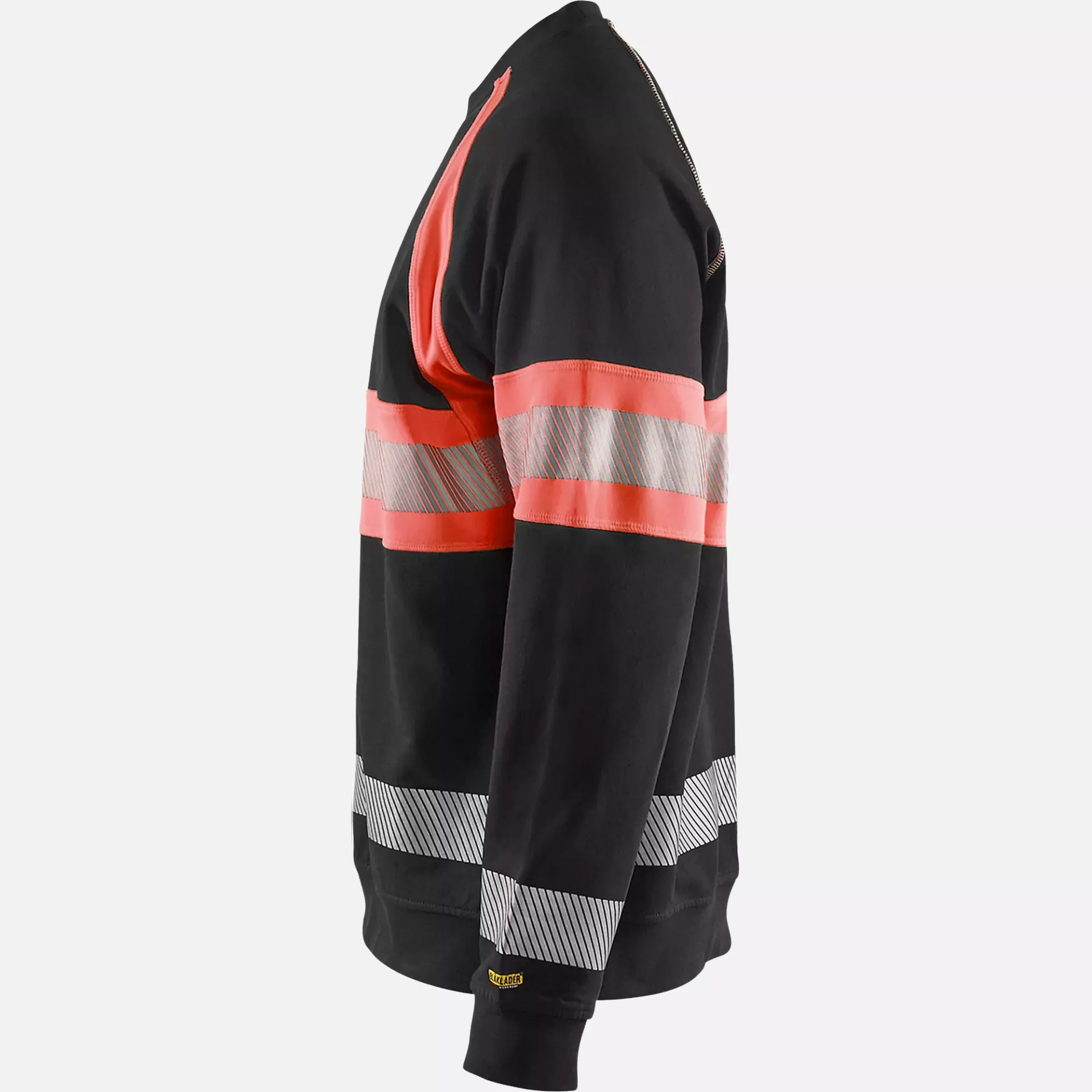 Blaklader 335911589955, High Vis Sweatshirt, Black/High Vis Red, image 3