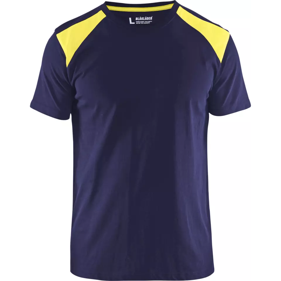 Blaklader 337910428833, T-Shirt, Navy/Yellow