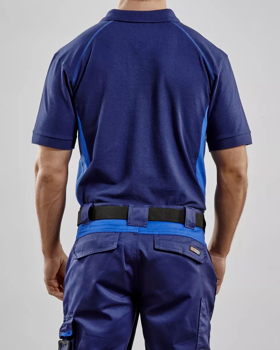 Blaklader 332410508985, Polo Shirt, Navy Blue/Royal Blue, image 5, gallery thumbnail