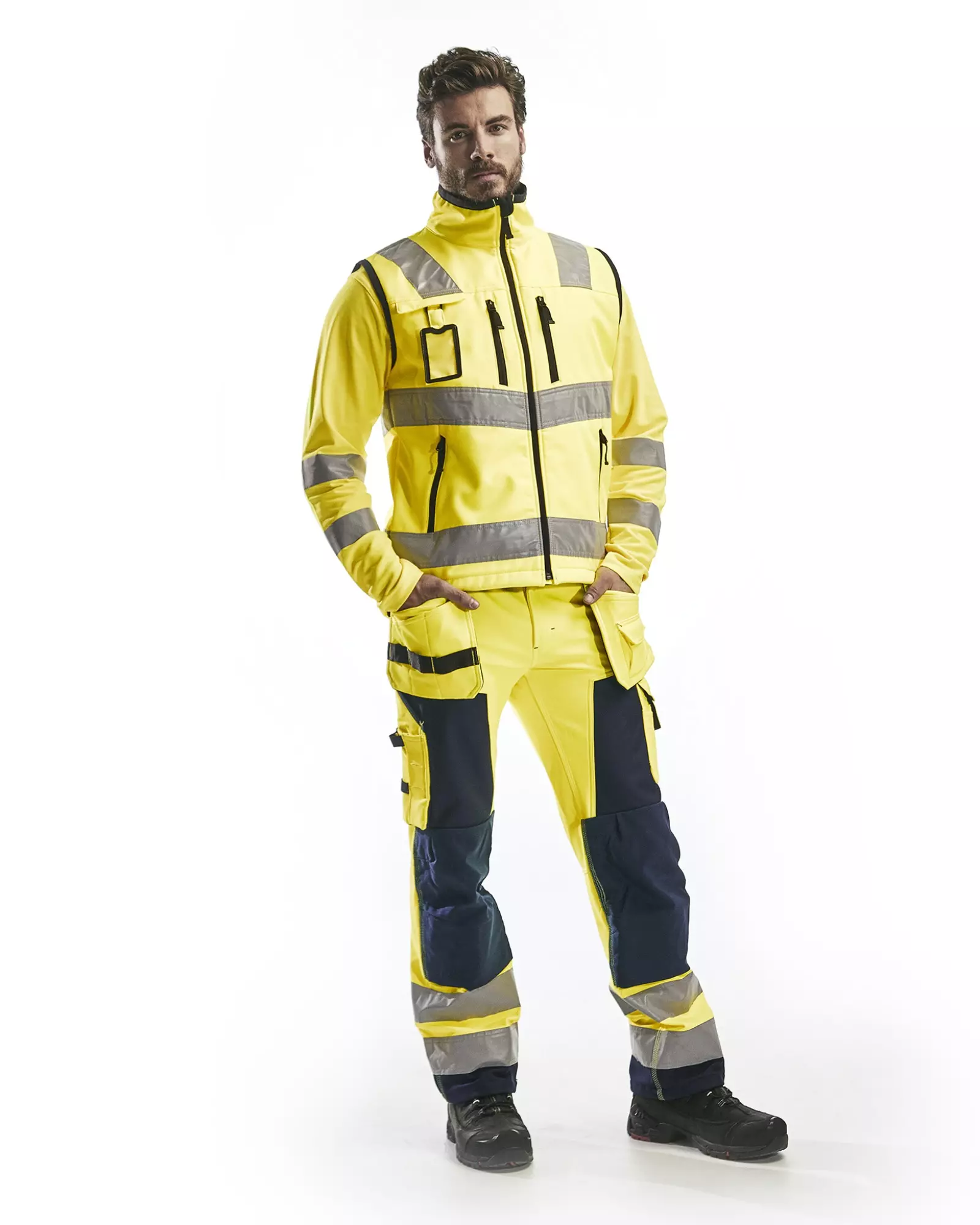 Blåkläder 304925173300, High Vis Softshell Vest, Yellow, image 5