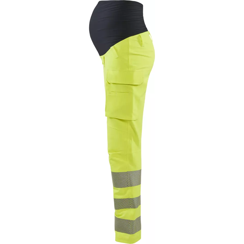 Blåkläder 710016423399, High Vis 4-Way Stretch Maternity Trousers, Yellow/Black, image 3, gallery thumbnail