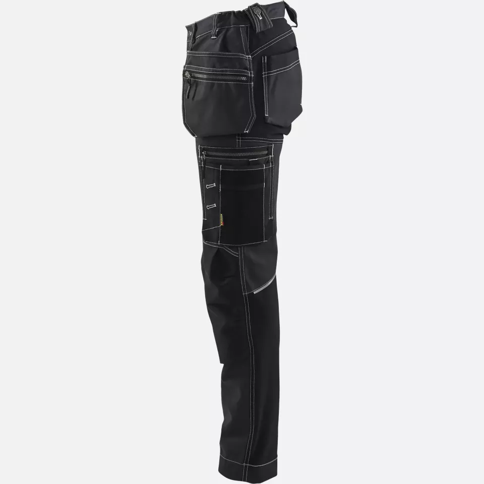 Blaklader 713013709900, Ladies Stretch Craftsman Work Trousers, Black, image 3, gallery thumbnail