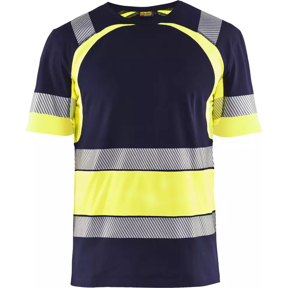 Blåkläder 342110308833, High Vis T-Shirt, Navy/Yellow, image 1, gallery thumbnail