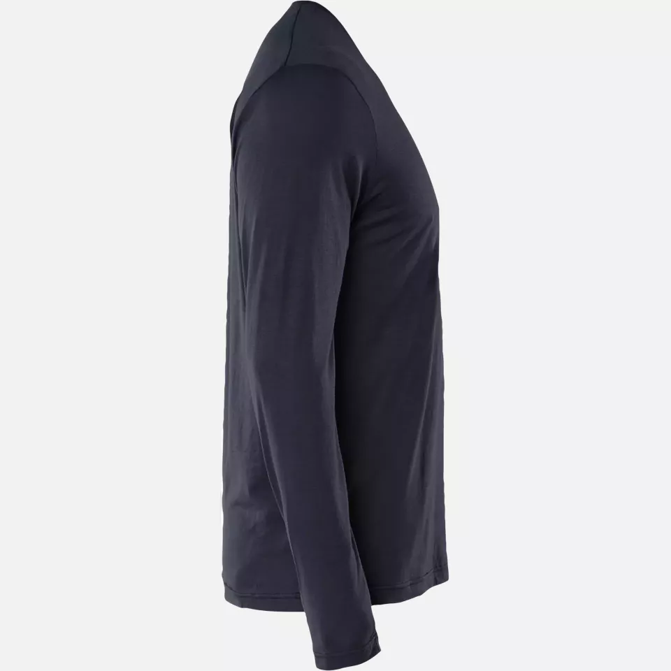 Blaklader 353817438600, Merino Wool Long Sleeve Shirt, Dark Navy, image 2, gallery thumbnail