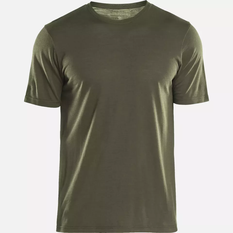 Blaklader 353617434209, Merinowolle T-Shirt, Waldgrün, image 1, gallery thumbnail