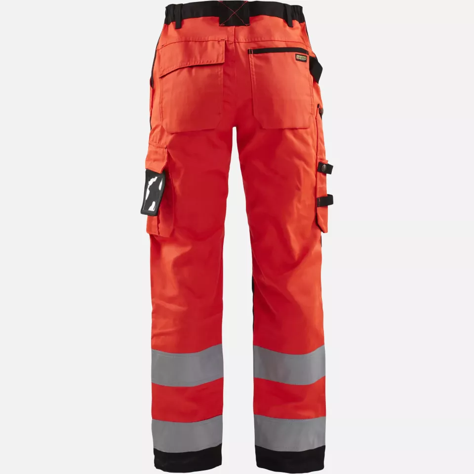 Blaklader 715518115599, High Vis Ladies Work Trousers, Red/Black, image 4, gallery thumbnail
