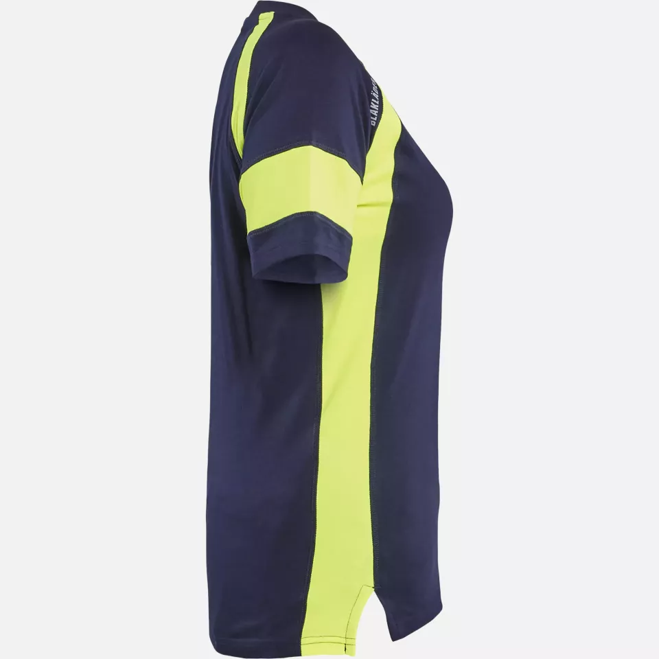 Blaklader 352410308833, High Vis Women's T-Shirt, Navy Blue/Yellow, image 2, gallery thumbnail