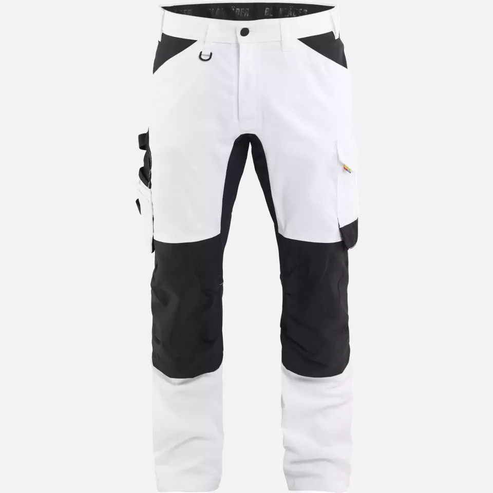 Blaklader 177118321099, Stretch Painters Trousers, White/Black, image 1, gallery thumbnail