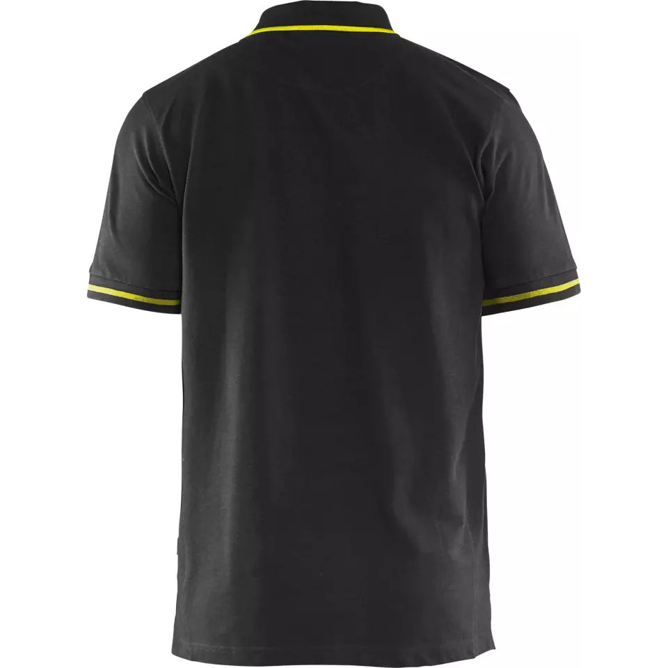 Blåkläder 338910509933, Polo Shirt, Black/Yellow, image 4, gallery thumbnail