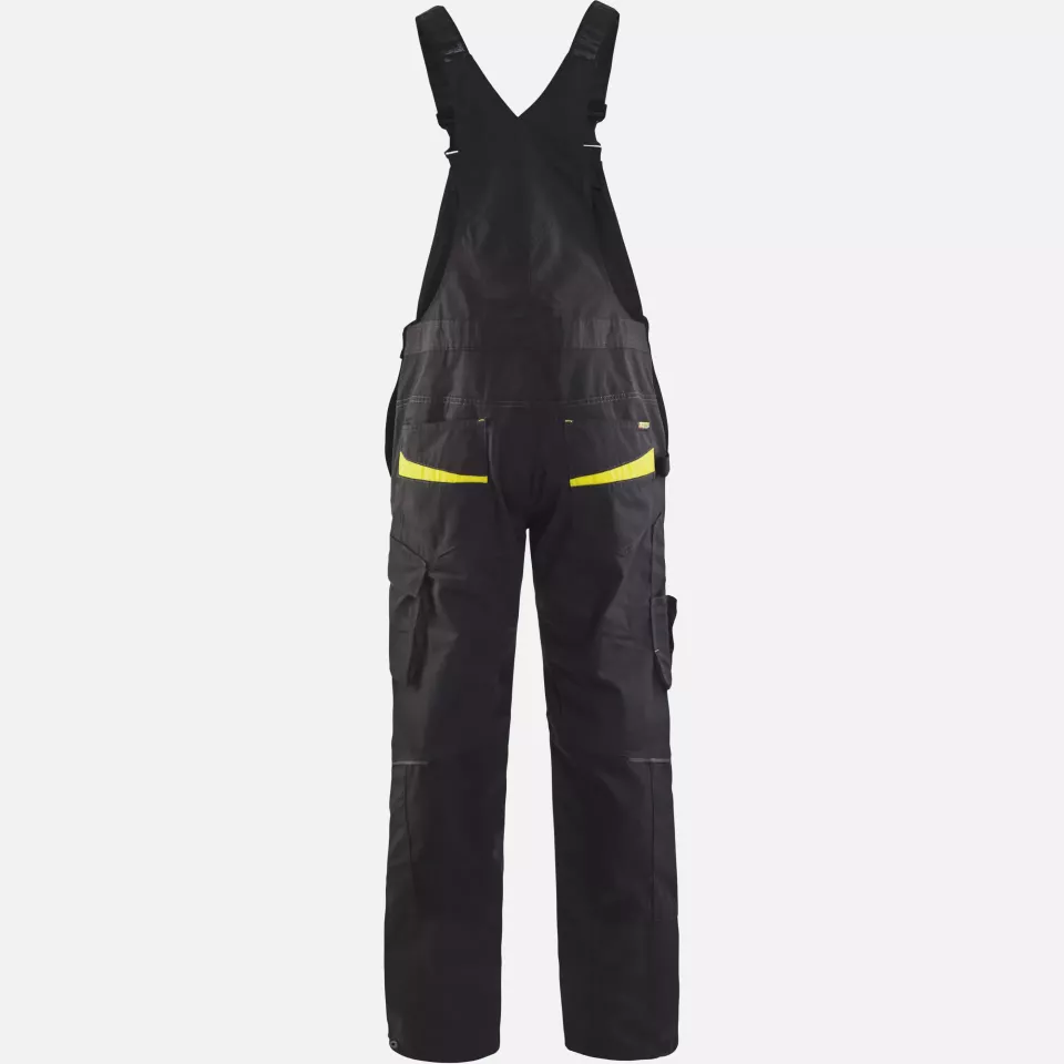 Blaklader 269513309933, Stretch Bib and Brace, Black/Yellow, image 3, gallery thumbnail