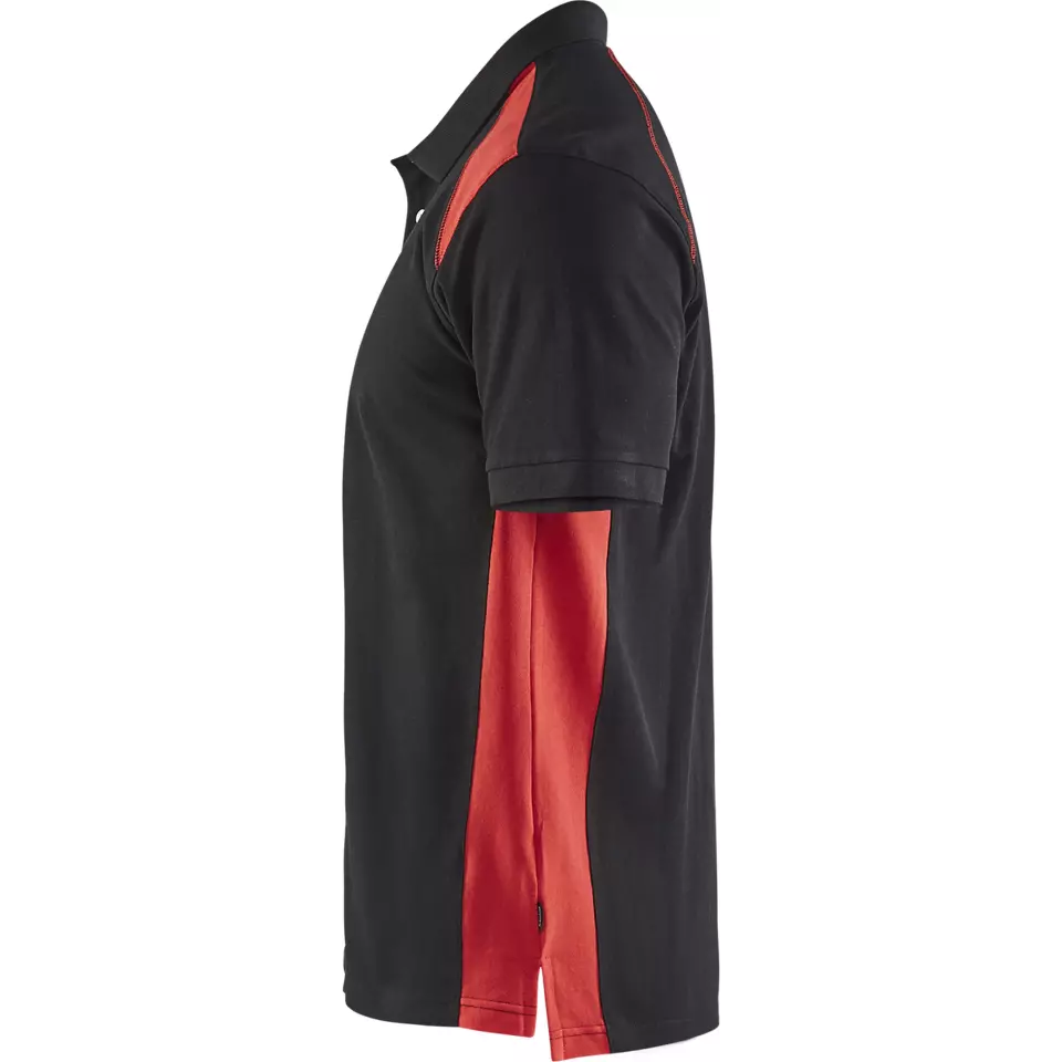 Blaklader 332410509956, Polo Shirt, Black/Red, image 3, gallery thumbnail