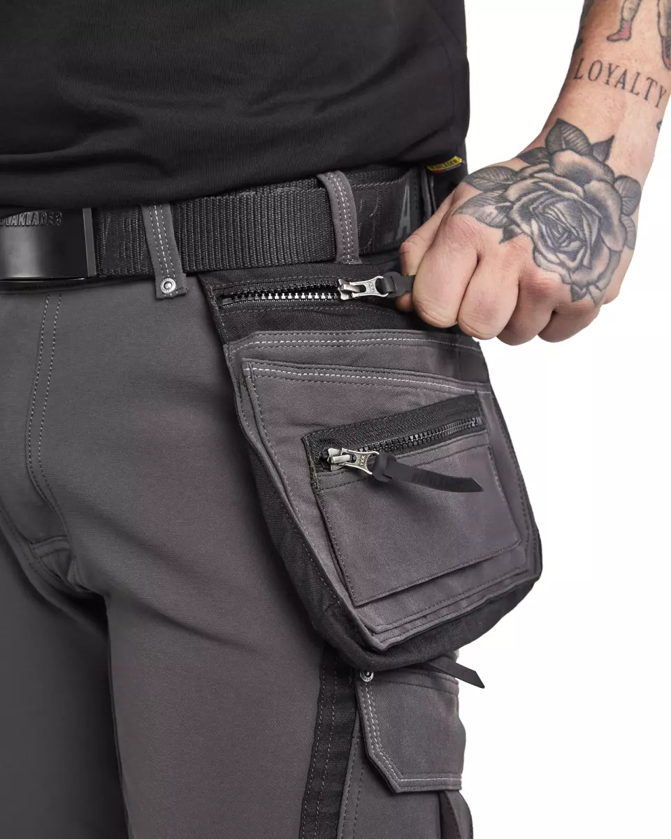 Blaklader 199816449899, X1900 4-Way Stretch Craftsman Work Trousers, Dark Grey/Black, image 7, gallery thumbnail