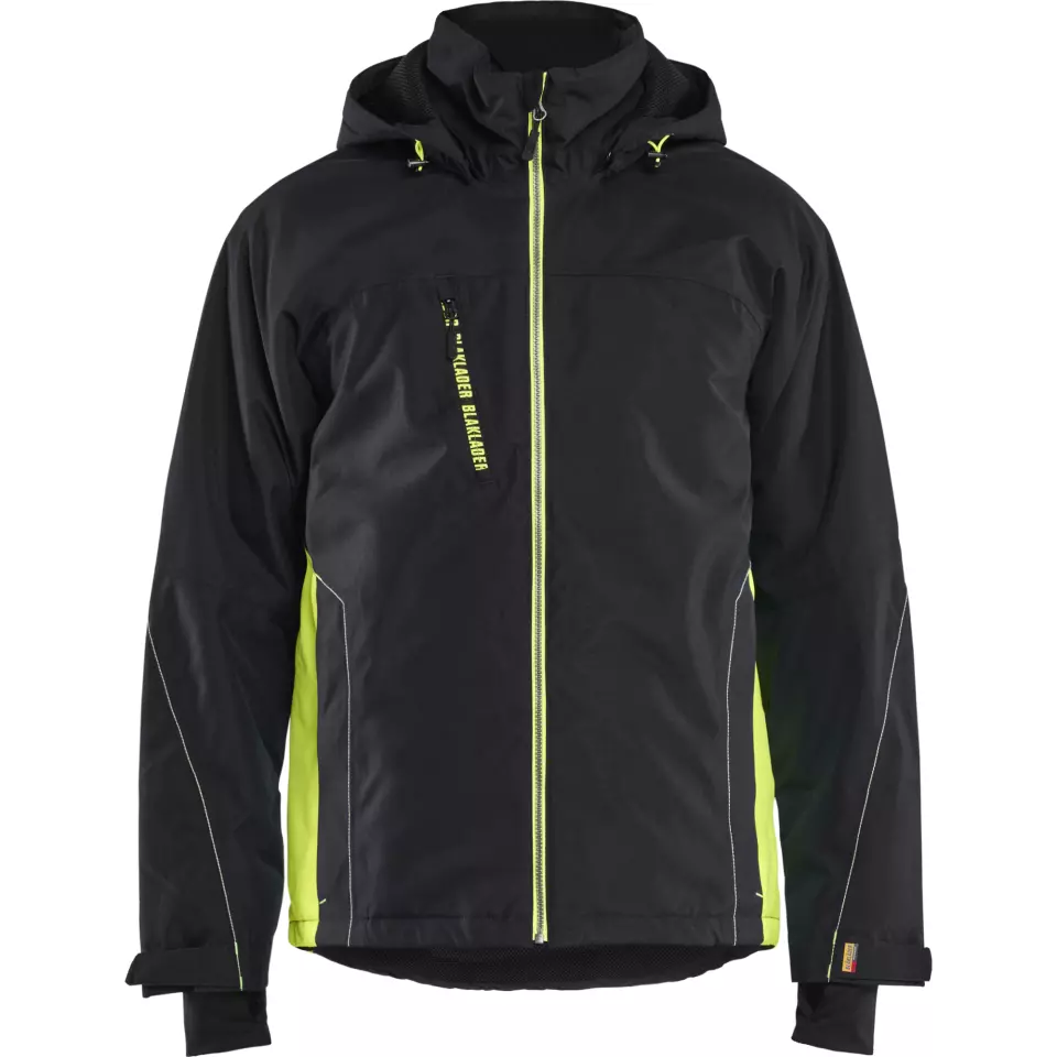 Blåkläder 489019779933, Lined Lightweight Winter Jacket, Black/Yellow, image 1, gallery thumbnail