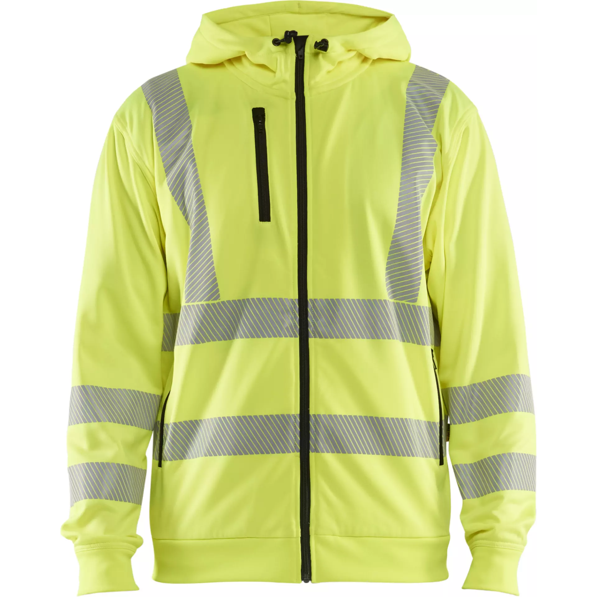 Blaklader 356525383300, High Vis Hooded Sweatshirt with Zip, Yellow