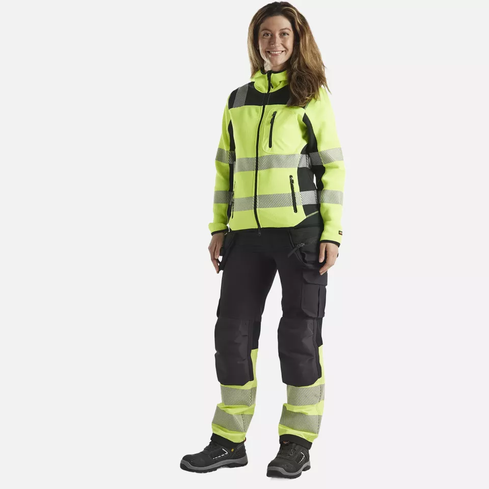 Blaklader 496721203399, High Vis Ladies Knitted Jacket, Yellow/Black, image 5, gallery thumbnail