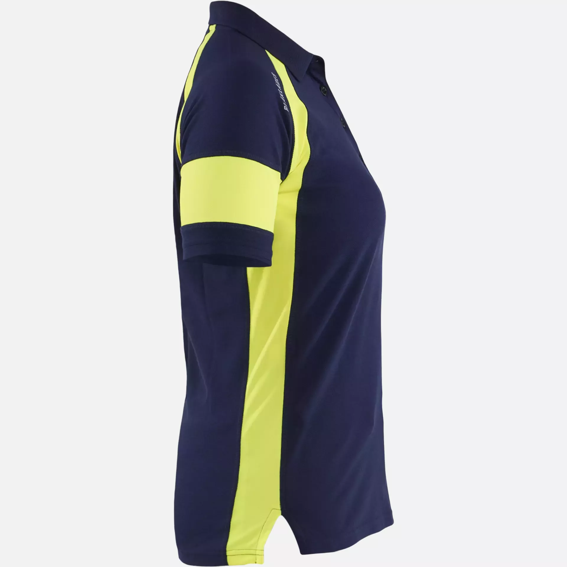 Blaklader 352910508933, High Vis Women's Polo Shirt, Navy Blue/ Yellow, image 2