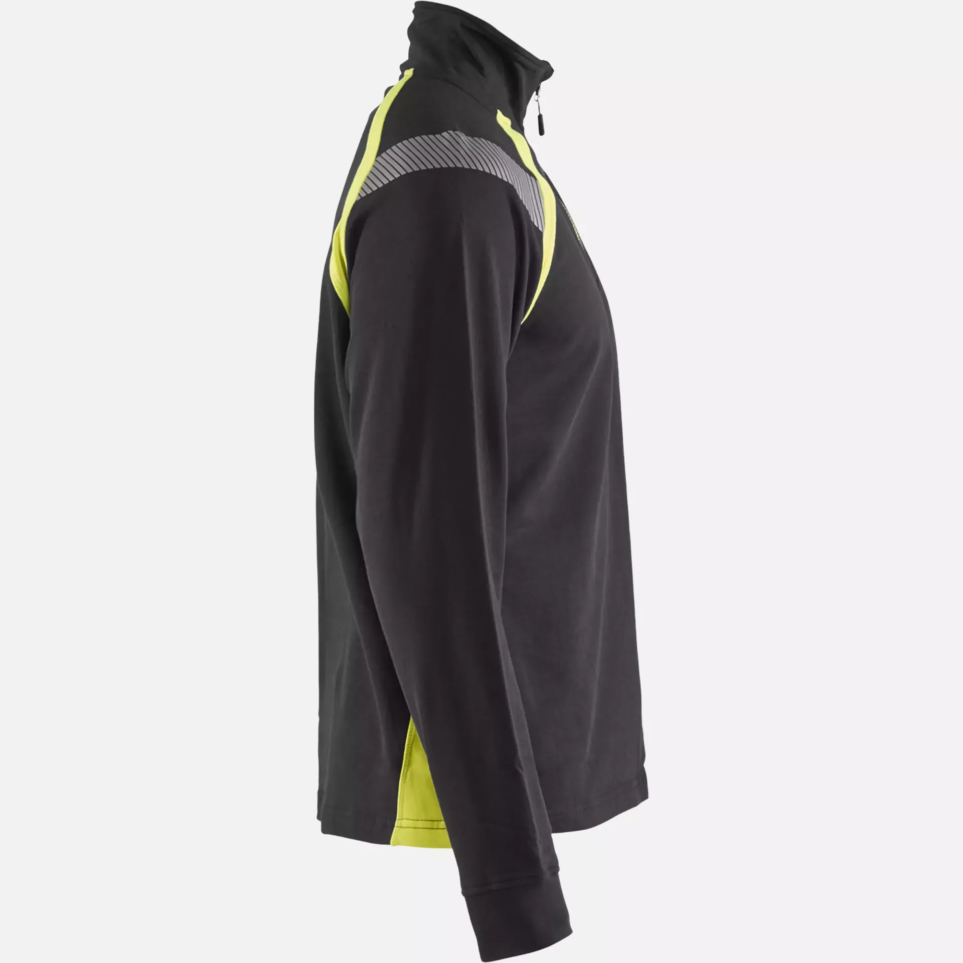 Blaklader 343211589933, Half-Zip Sweatshirt, Black/Yellow, image 2