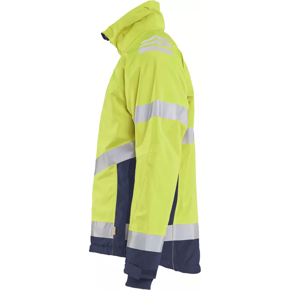 Blaklader 478019773389, High Vis Lined Lightweight Winter Jacket, Yellow/Navy Blue, image 3, gallery thumbnail