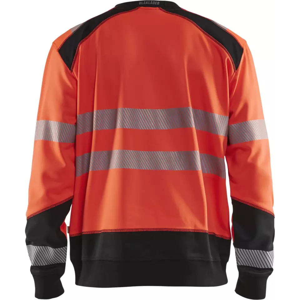 Blåkläder 354125285599, High Vis Sweatshirt, Red/Black, image 4, gallery thumbnail