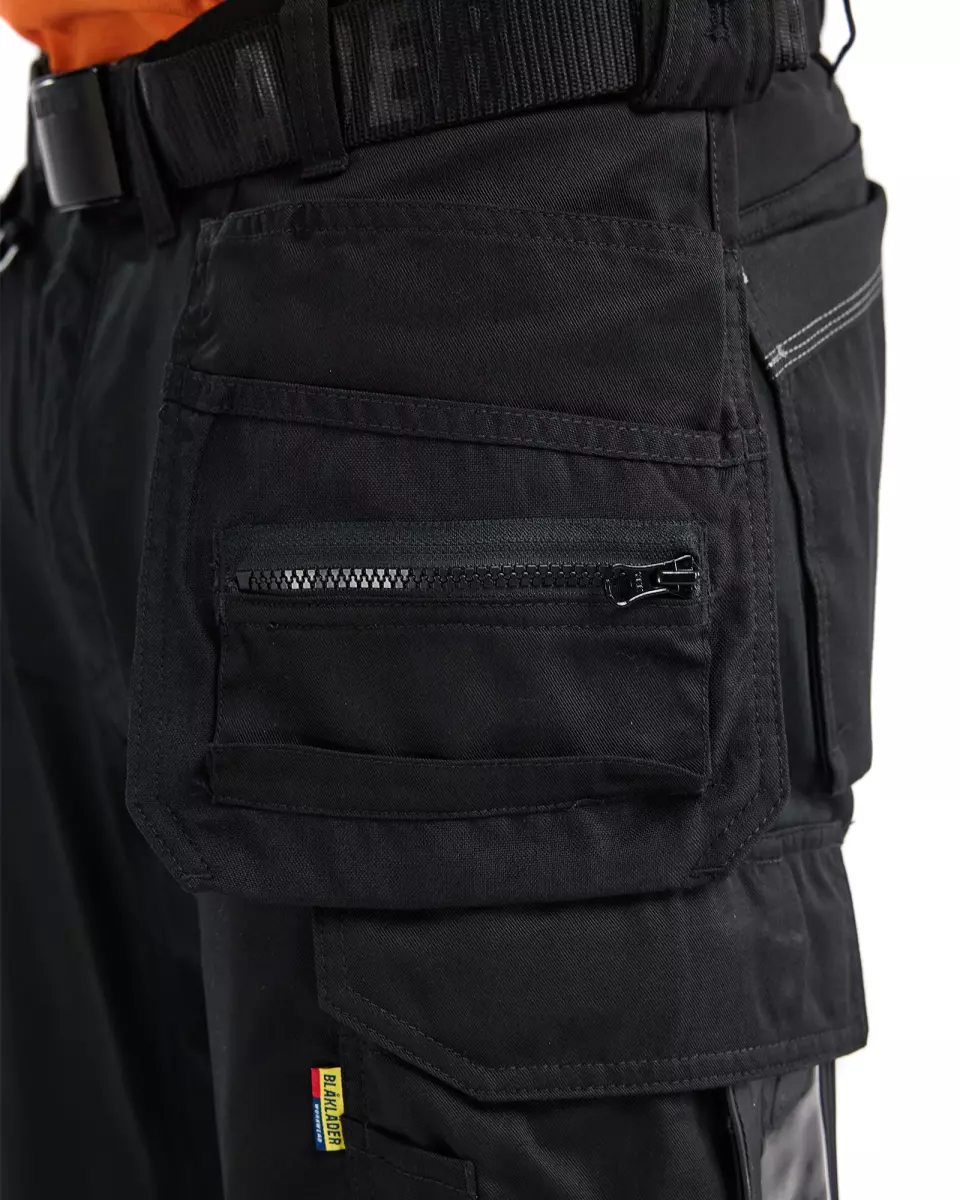 Blaklader 175418329900, Stretch Craftsman Pirate Shorts, Black, image 6, gallery thumbnail