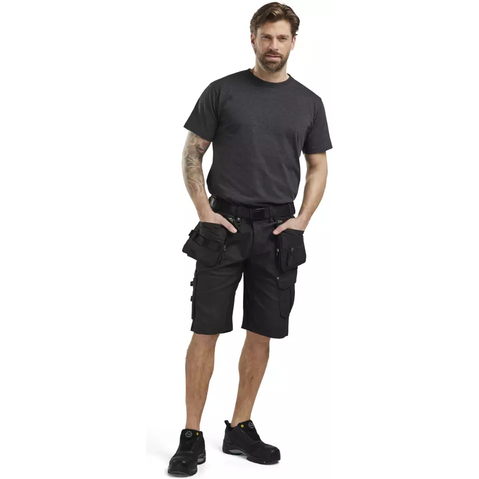 Blaklader 199211419999, X1900 Stretch Craftsman Shorts, Black/Black, image 5, gallery thumbnail