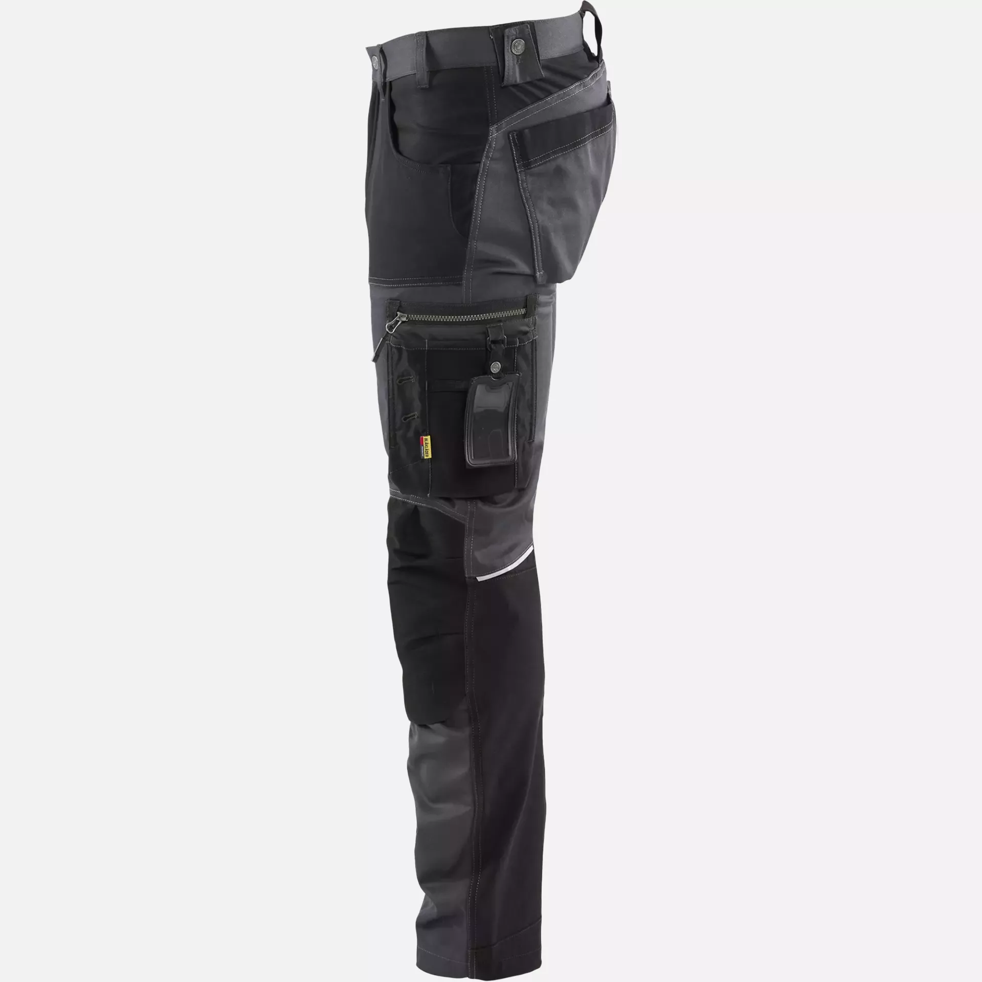 Blaklader 179918609699, Stretch Craftsman Work Trousers, Medium Grey/Black, image 3
