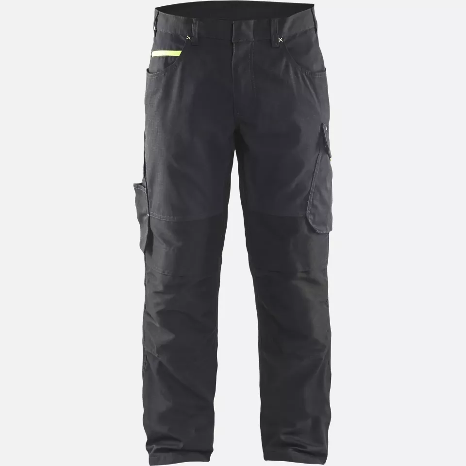 Blaklader 149513309933, Stretch Work Trousers, Black/Yellow, image 1, gallery thumbnail