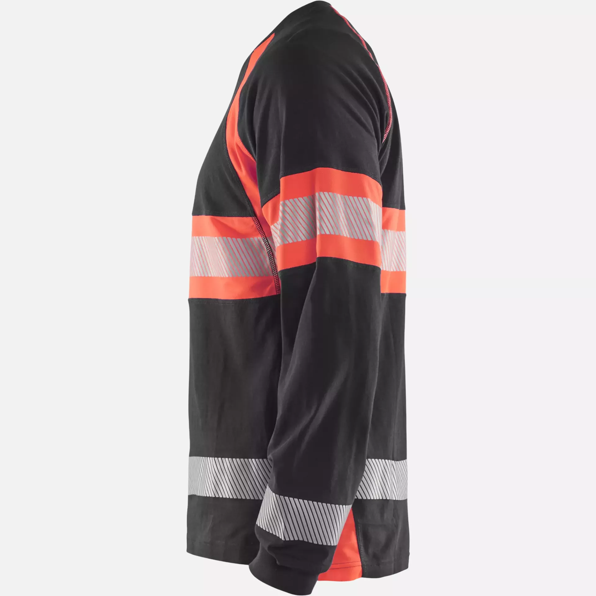 Blaklader 351010309955, Long Sleeve High Vis Shirt, Black/High Vis Red, image 3