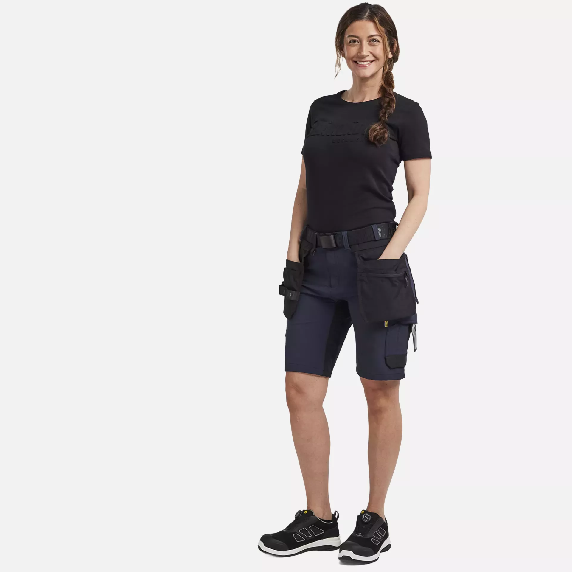 Blaklader 712416458699, Women's 4-Way Stretch Craftsman Shorts, Dark Navy/Black, image 5